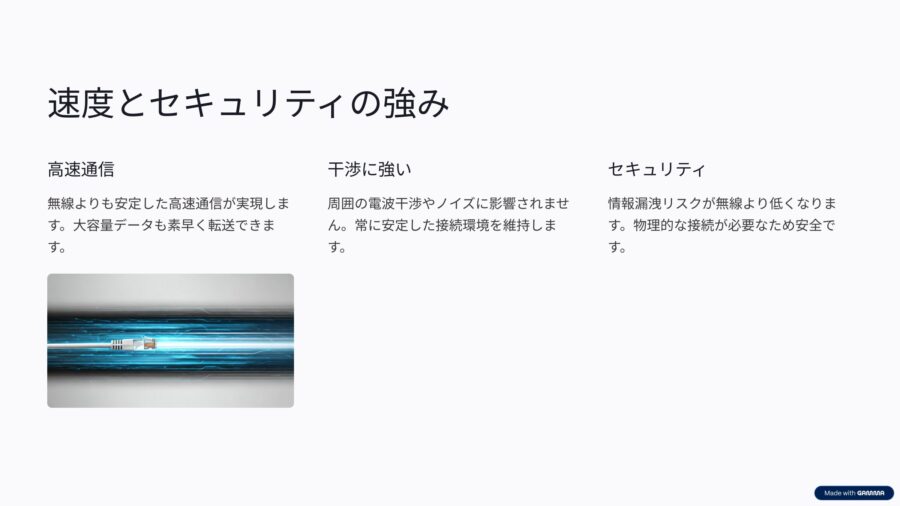 有線接続でネットが激変！